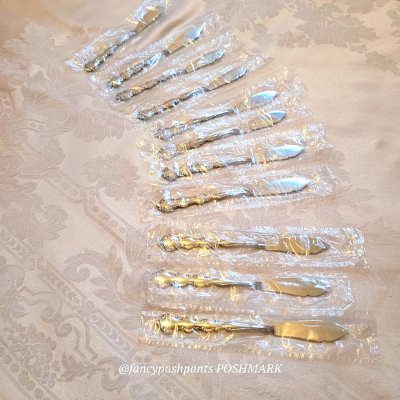lot of 11 ONEIDA rare! Mozart NEW sealed sleeves stainless steel butter knives - Picture 1 of 14